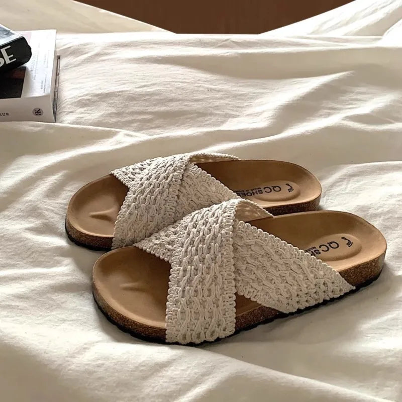 Asgard Women's Cork Thick Sole Sandals Summer Comfort Non-Slip Breathable Home Slipper Outdoor Lady  Casual Platform Beach Shoes